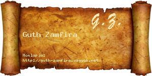 Guth Zamfira névjegykártya